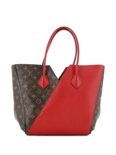 Pre-owned Louis Vuitton Kimono Handbag Monogram Canvas And Leather Mm Tote Bag In Brown