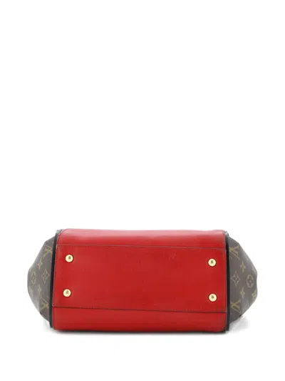 Pre-owned Louis Vuitton Kimono Handbag Monogram Canvas And Leather Mm Tote Bag In Brown