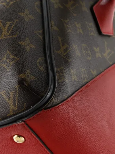 Pre-owned Louis Vuitton Kimono Handbag Monogram Canvas And Leather Mm Tote Bag In Brown