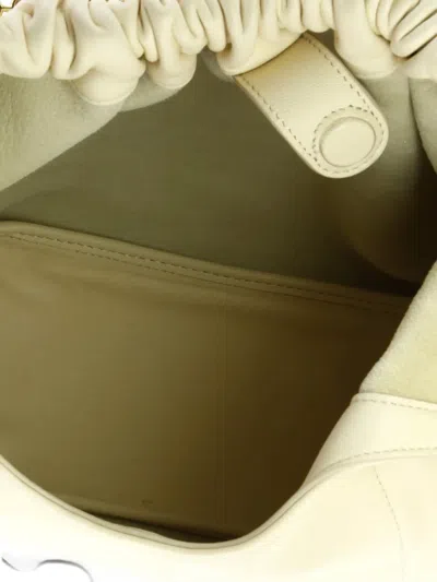 Pre-owned Loewe Squeeze Leather Small Hobo Bag In Neutral