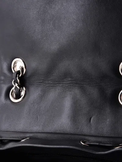 Pre-owned Chanel Urban Spirit Chevron Leather Small Backpack In Black