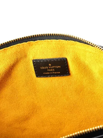 Pre-owned Louis Vuitton Coussin Bag Monogram Embossed Lambskin Mm Crossbody Bag In Black