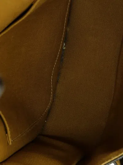 Pre-owned Celine Folco Bag Triomphe Coated Canvas Large Crossbody Bag In Brown