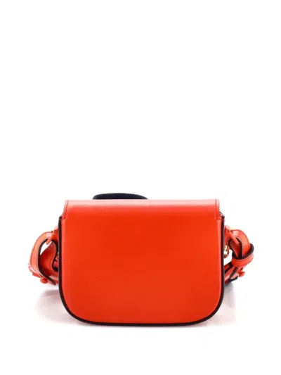 Pre-owned Gucci Horsebit 1955 Flap Wallet With Strap Leather Crossbody Bag In Orange