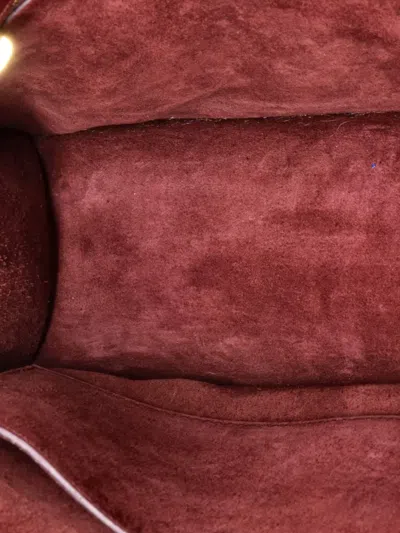 Pre-owned Saint Laurent Carre Satchel Canvas With Leather Medium Shoulder Bag In Neutral