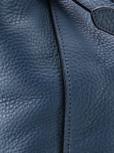 Pre-owned Prada Front Pocket Wing Convertible Vitello Daino Tote Bag In Blue