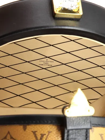 Pre-owned Louis Vuitton Petite Boite Chapeau Bag Reverse Monogram Canvas Shoulder Bag In Black