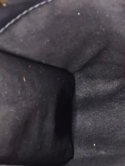 Pre-owned Fendi Sunshine Shopper Zucca Embossed Leather Mini Tote Bag In Black