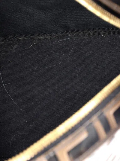 Pre-owned Fendi By The Way Zucca Embossed Leather Mini Backpack In Brown