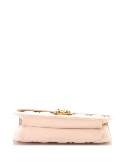 Pre-owned Dior Addict Flap Bag Cannage Quilt Lambskin Medium Shoulder Bag In Pink