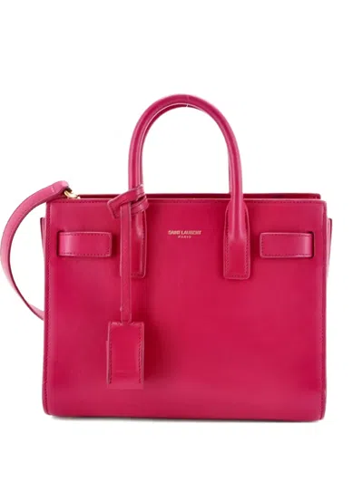 Pre-owned Saint Laurent Sac De Jour Bag Leather Nano Tote Bag In Pink