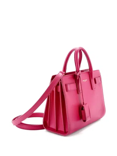 Pre-owned Saint Laurent Sac De Jour Bag Leather Nano Tote Bag In Pink