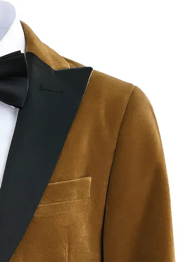 Moustache Velvet Suit In Brown