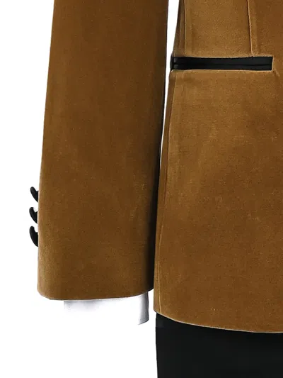 Moustache Velvet Suit In Brown