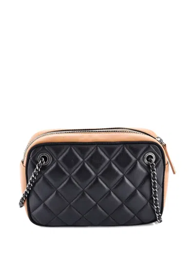 Pre-owned Chanel Ballerine Camera Case Bag Quilted Calfskin Small Crossbody Bag In Black