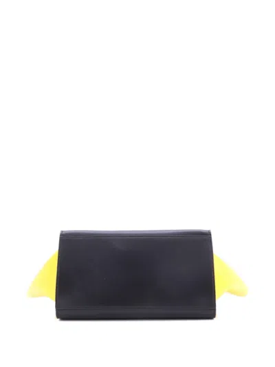 Pre-owned Celine Tricolor Trapeze Bag Leather Small Satchel In Multi