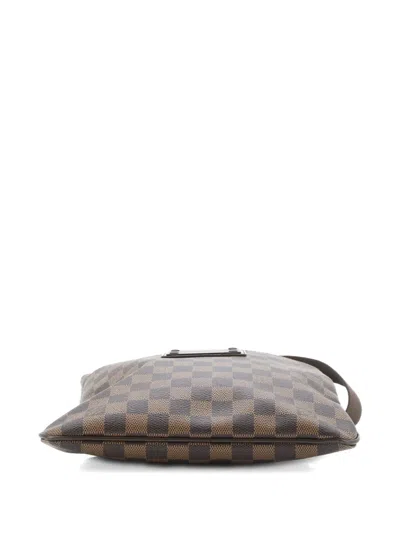 Pre-owned Louis Vuitton Brooklyn Pochette Plate Damier Crossbody Bag In Brown