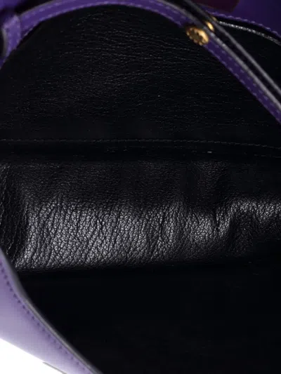 Pre-owned Prada Cahier Chain City Calf And Saffiano Clutch Bag In Black