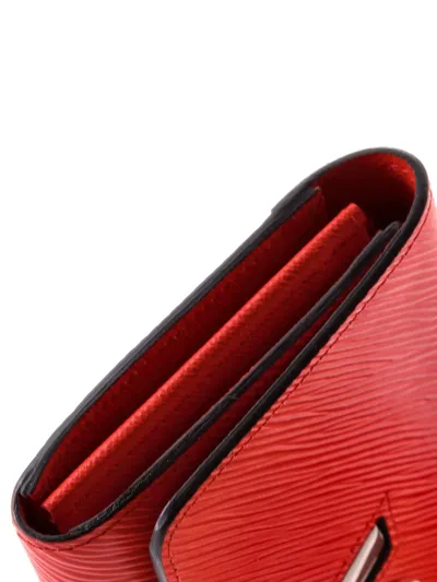 Pre-owned Louis Vuitton Twist Wallet Epi Leather Small Wallets In Red