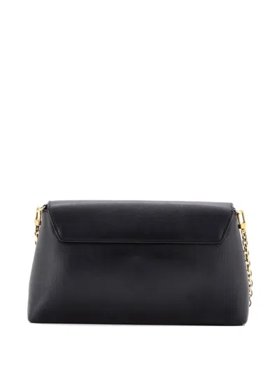 Pre-owned Louis Vuitton Love Note Chain Clutch Leather Crossbody Bag In Black