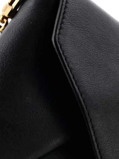 Pre-owned Louis Vuitton Love Note Chain Clutch Leather Crossbody Bag In Black