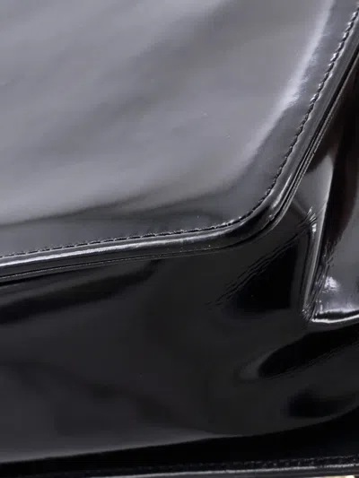 Pre-owned Chanel Boy Flap Bag Quilted Iridescent Glazed Calfskin Old Medium Shoulder Bag In Black