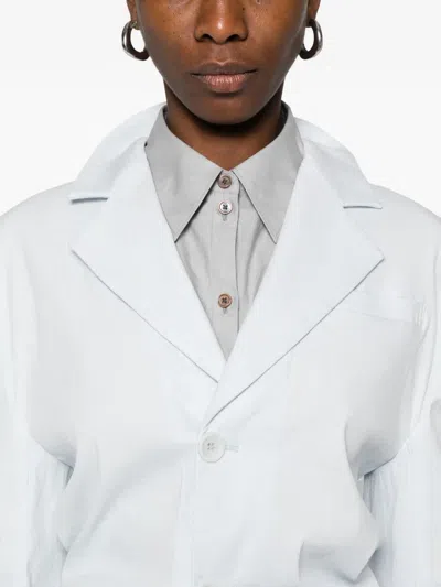 Issey Miyake Like Torso Notched Lapels Blazer In Blue