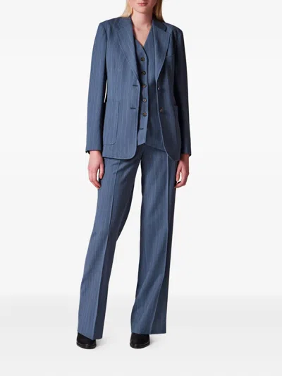 Paul Smith Pinstripe-pattern Blazer In Blue