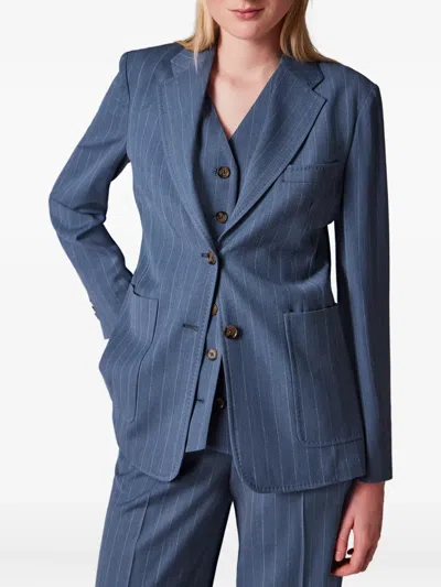 Paul Smith Pinstripe-pattern Blazer In Blue