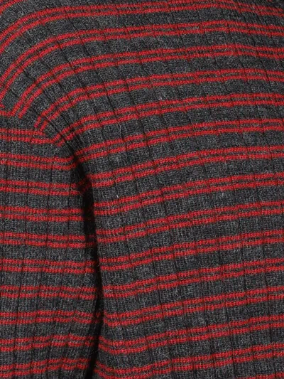 Namacheko Luther Striped Highneck Pullover In Red