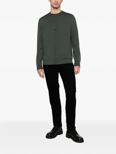 Marc O'polo V-neck Cardigan In Green
