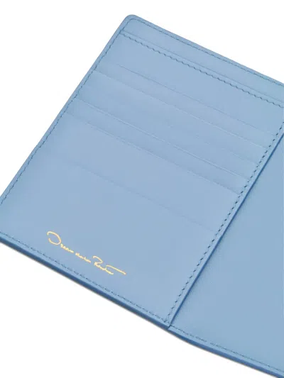 Oscar De La Renta Poppy-printed Passport Cover In Brown