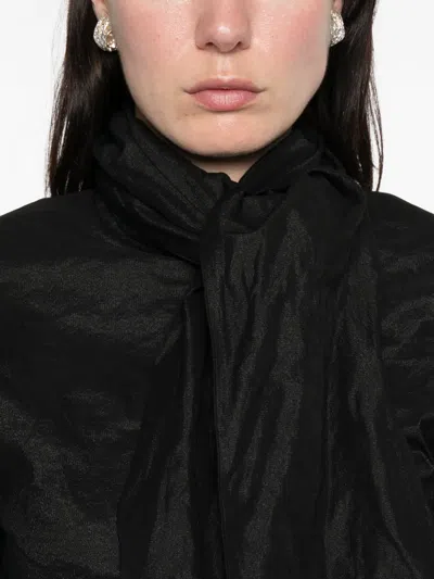 Atu Body Couture Long-sleeve Turtleneck Top In Black