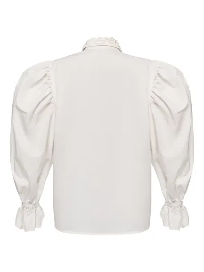 Anouki Floral-appliqué Shirt In Neutral