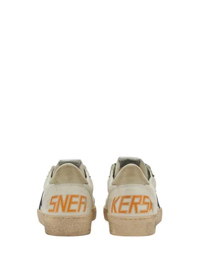 Golden Goose Ballstar Nappa Upper Toe And Spur Suede Star Leather Heel Sneakers Beige In White
