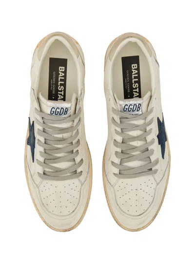 Golden Goose Ballstar Nappa Upper Toe And Spur Suede Star Leather Heel Sneakers Beige In White
