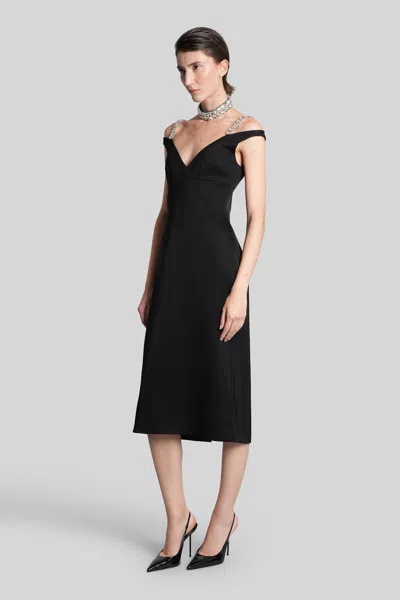 David Koma Long Dress In Black