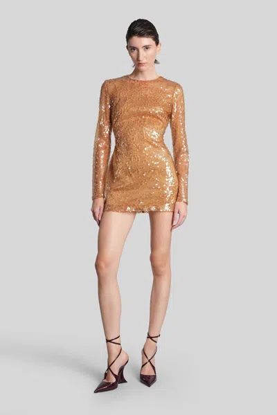 David Koma Mini Dress In Gold