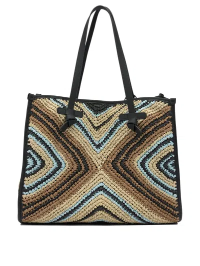 Gianni Chiarini Woven Shoulder Bags Featuring Dual Handles In Pattern