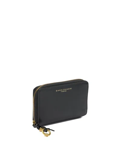 Gianni Chiarini Gold-tone Hardware Wallets And Card Holders In Black