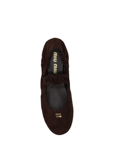 Miu Miu Round-toed Ballet Shoes In Multi