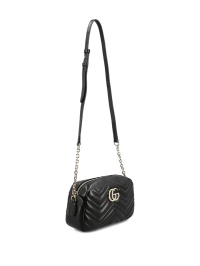 Gucci Small Gg Marmont Cross Body Bag In Black