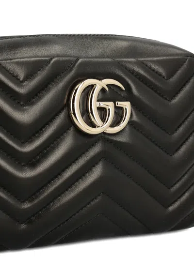 Gucci Small Gg Marmont Cross Body Bag In Black