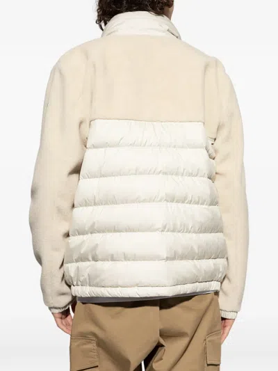 Moncler Mistral High Collar Quilted Zip Pockets Coat In Multi