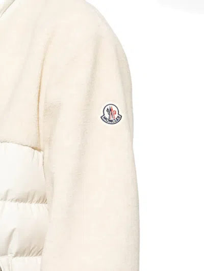 Moncler Mistral High Collar Quilted Zip Pockets Coat In Multi
