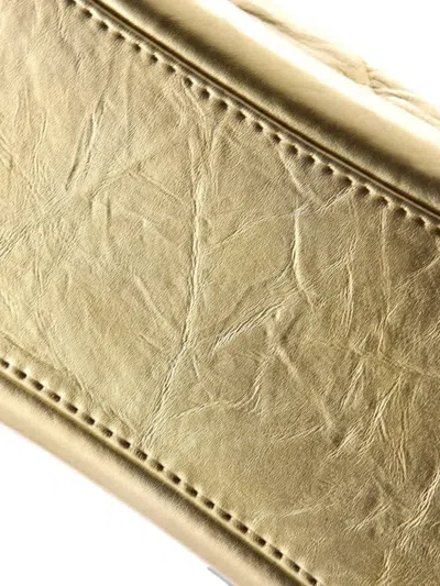 Pre-owned Chanel Gabrielle Quilted Calfskin Small Backpack In Gold