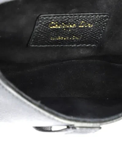 Pre-owned Dior Saddle Handbag Leather Mini Shoulder Bag In Black