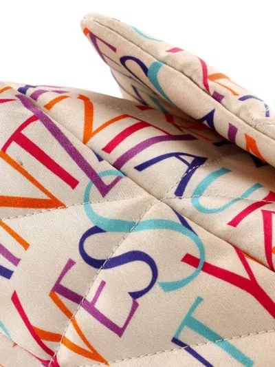 Pre-owned Saint Laurent Jamie Flap Bag Quilted Printed Silk Medium Shoulder Bag In Neutral