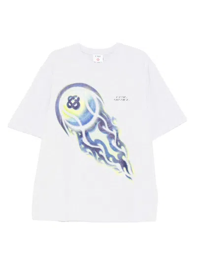Casablanca Graphic Print Tee T-shirt In White