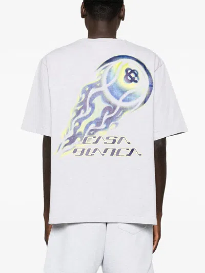 Casablanca Graphic Print Tee T-shirt In White